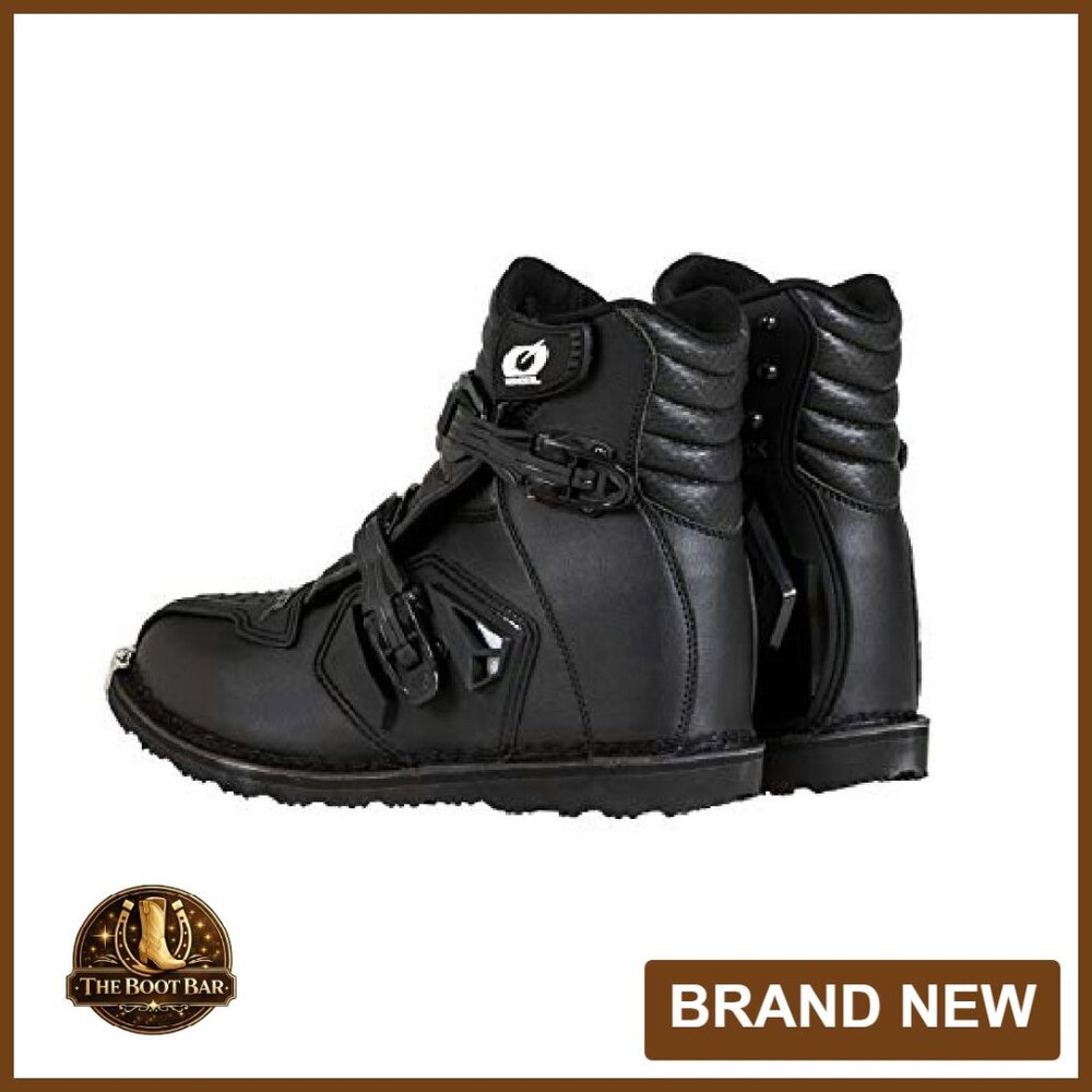 Men's Motorcycle Boots Size 9-15 Protective Gear Black - Picture 3 of 3